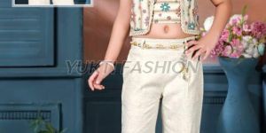 Girls Top Jacket Palazzo Set