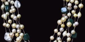 Handcrafted Pearl & Emerald Stone Mala