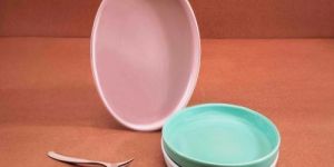 Plain Handmade Ceramic Round Plates