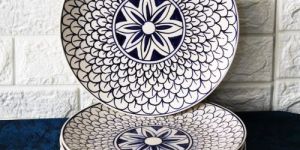 Printed Ceramic Handmade Dinner Plates