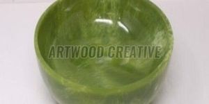 Green Resin Fruit Bowl