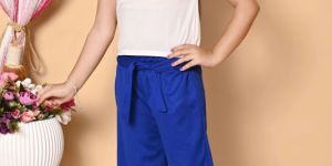 Girl Cotton Modern Top Palazzo Set