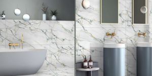 Bonaparte Aqua Glossy Marble Tiles