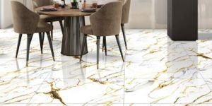 Burkina Gold Glossy Finish Ceramic Floor Tiles