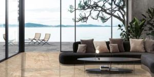 Dresta Beige Endless Glossy Finish Ceramic Floor Tiles