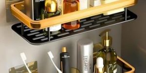 golden rack adhesive shelf