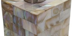 Elegant Natural Mother OF Pearl Metal Soap Dispenser