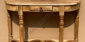 Oval Mango Wood Side Table