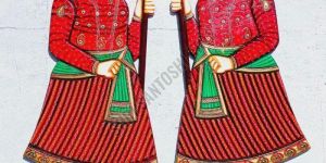 Wooden Rajasthani Dwarpal With Stand