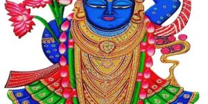 Wooden Shrinathji Wall Art Without Stone