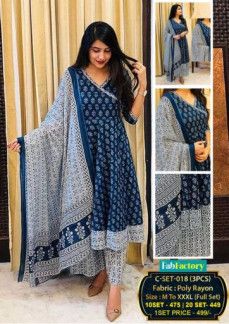 3 pc women kurti pant sets