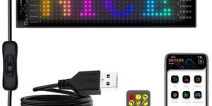 17x7 Inches LED Matrix Display Screen Sign Board Panel with Mobile Application