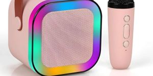 K12 Portable Mini Bluetooth Speaker with Wireless Karaoke Mic