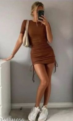 Women Brown One Piece Dress