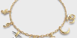 Personalised Gold Charm Bracelet