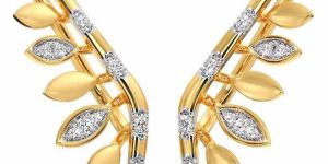 Sleek Fancy Diamond Ear Cuffs Earrings