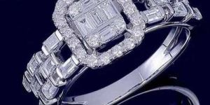 Women Stackable Baguette Diamond Ring