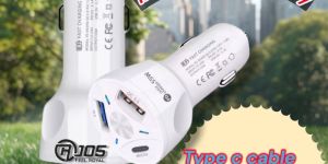55 Watt 3 Port USB Car Charger