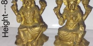Vishnu Laxmi Brass Statues