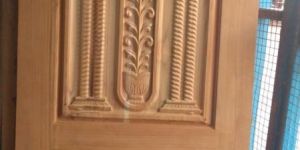 Solid Raw Teakwood Carving Door
