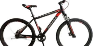 binsar red black steel bicycle