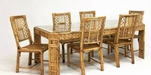 Bamboo Dining Table Set