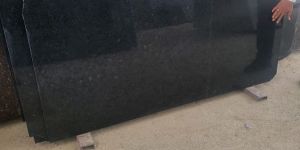 R Black Blue Dot Granite Slab