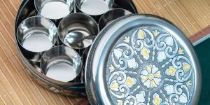 Stainless Steel Spice Box Floral