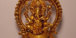 Brass Wall Hanging Ganesha Statue