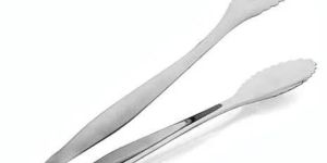 Silver Stainless Steel Ice Tongs