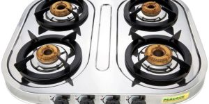 Stainless Steel Four Burner LPG Gas Stoves