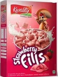 Wheat Milk Kwality Strawberry Fills Breakfast Cereal