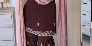 Designer Party Wear Look Top Palazzo Dupatta Set