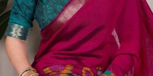 Polyester Viscose Chanderi Natures Art in Every Weave Saree