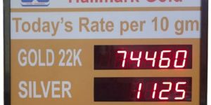 LED Jewellery Rate Display Board