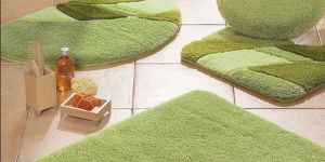 Printed Green Bath Mats