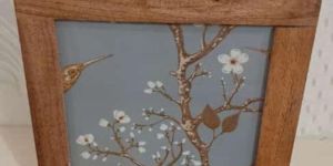 Printed Wooden Purse Clutch