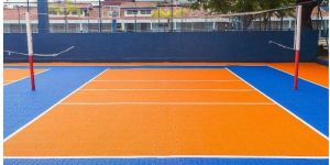 Acrylic Volleyball Court Flooring Construction Service