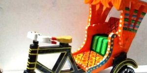 Multicolor Decorative Wooden Rickshaw