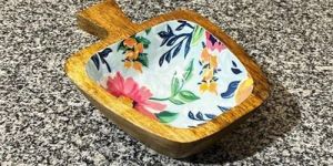 Wooden Epoxy Apple Shaped Platter