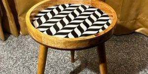 Wooden Epoxy Foldable Stool