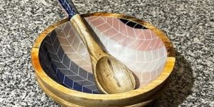 Wooden Epoxy Serving Bowl