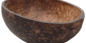 Semi Polished Coconut Shell Bowl