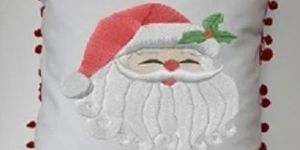 santa red side home decor cushion