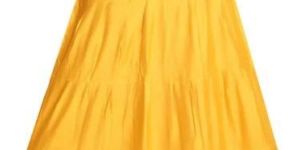 Ladies Trendy And Classy Cotton Yellow Skirt