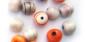 Glass Murano Type Multi Color Furnace Mix Color Big Hole Beads