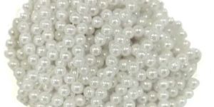 White Fancy Glass Beads