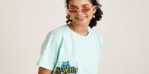 Ladies Blue Crop Top