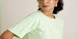 Ladies Green Crop Top