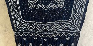 Navy Blue Modal Silk Chandrokhani Dupatta